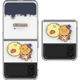[S2B] Little Kakao Friends Witches Galaxy Z Flip4 Transparent Slim Case-Transparent Case, Character Case, Strap Case, Wireless Charging-Made in Korea